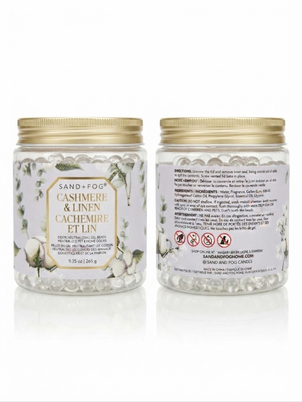 Sand+Fog Cashmere & Linen Scented Gel Beads